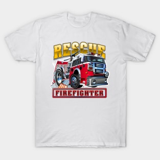 Cartoon Fire Truck T-Shirt